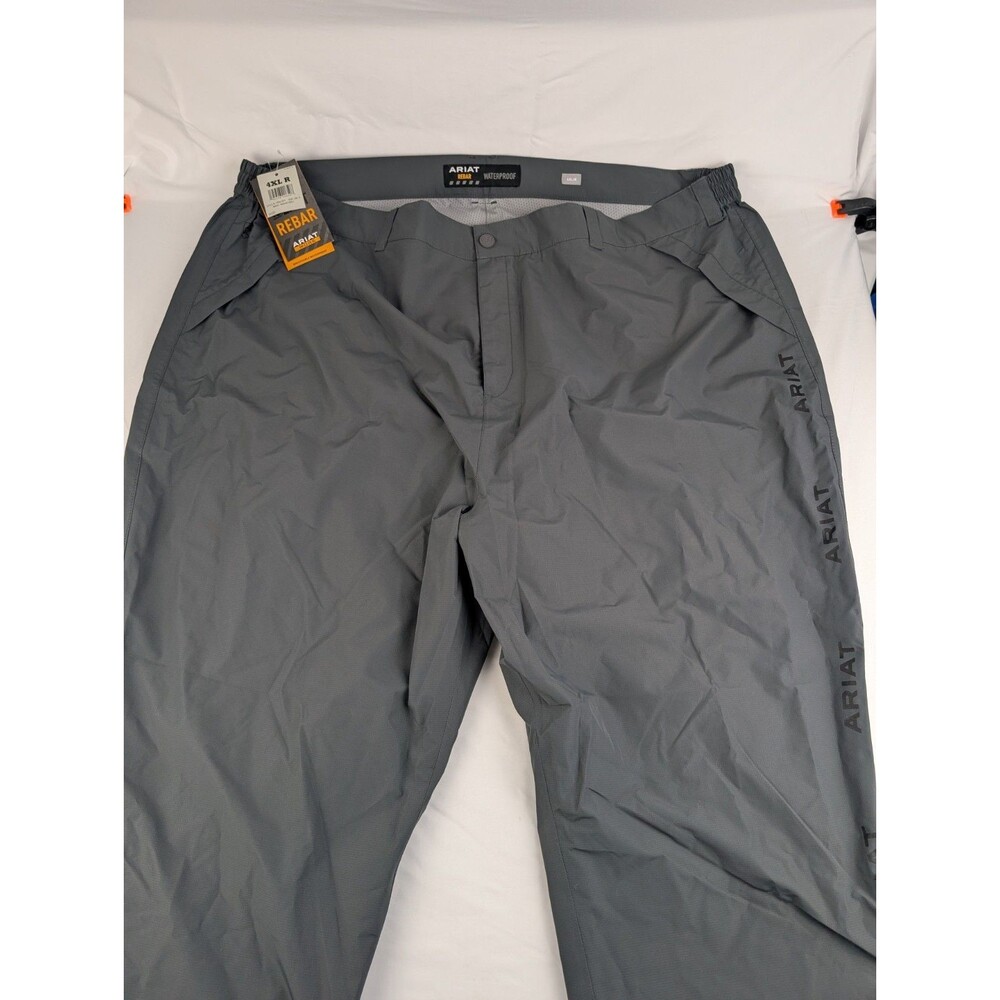 Men's 4XL R - ARIAT Rebar Grey DuraStretch Pants Breathable Waterproof